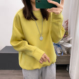 Solid Color Casual Loose Sweatshirt