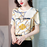 Printed Round Neck Casual T-Shirt
