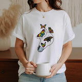 Butterfly Bulb Printed Women's T-Shirt