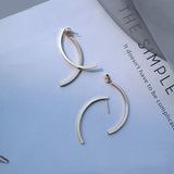 Simple Geometric Curve Clip Earrings