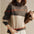 Multi-Colored Half-Turtleneck Wool Knitted Sweater