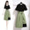 Solid Shift Dress Asymmetric Skirt Sets