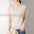 Hollowed Sleeve Round Neck Knitted Top