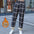 Plaid Fleece Lining Elastic Waist Pants