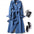 Vintage Solid Color Belted Trench Coat