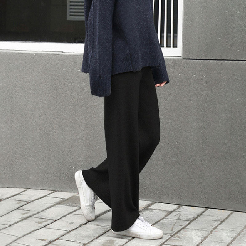 Casual Solid Color Straight Leg Pants