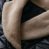 Faux Fur Collar Short Quilted Coat