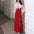 Elegant temperament one-shoulder temperament long dress