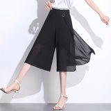 Casual Wide Leg Cropped Pants