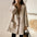 Mid Length V-Neck Cashmere Woolen Coat