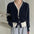 Fake 2-Piece V Neck Knitted Cardigan