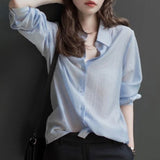 Loose Solid Color Buckle Shirt