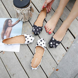 Polka Dots Soft Sole Flat Loafers