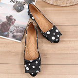 Polka Dots Soft Sole Flat Loafers