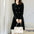 Fashionable temperament knitted sweater dress