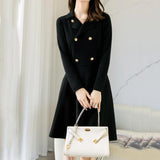 Fashionable temperament knitted sweater dress