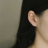 Sweet and lovely personality diamond star earrings