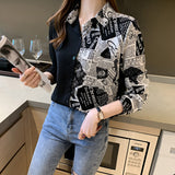 Loose Letter Printed Casual Shirt