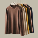 Fleece Half Turtleneck Long-Sleeved T-Shirt Top
