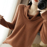 Cowl Neck Bottoming Wool Sweater