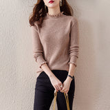 Ruffled Edge Knitted Pullover Sweater