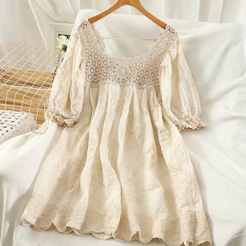 Vintage Bohemian Embroidered Dress