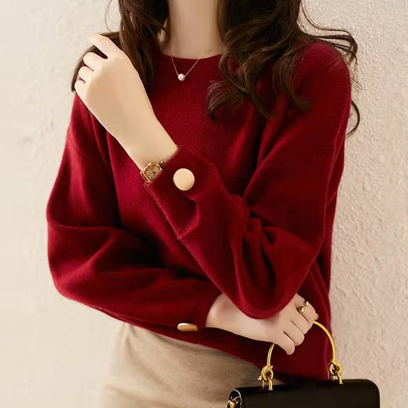 Casual Knitted Round Neck Sweater