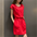 Solid Color Lace-up Slim Fit Slimming Waist-Slimming Dress