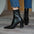 Square Toe Block High Heel Booties