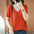 Color Block V Neck Knitted T-Shirt