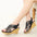 Ladies Sandals Peep Toe Wedge Shoes