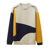 Color Block Round Neck Casual Sweatshirt