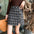 Elegant Plaid Bag Hip Skirt