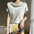 French Collar Graceful Satin T-shirt