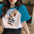 Cotton plus Size Short-Sleeved Raglan T-shirt