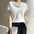 French Collar Graceful Satin T-shirt