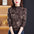 Simple National Style Printed Half Turtleneck Knitted Sweater