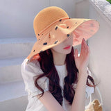 Knitted Dome Hollow Color Plastic Bucket Hat