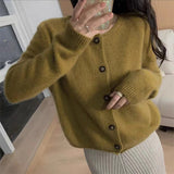 Solid Colour Sweater Coat