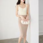 Fashion Socialite Style Knitted Vest Dress