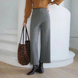 Solid Coloured Pit-Stripe Trousers