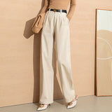 Solid Color Narrow Wide Leg Jeans