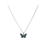 Retro Colorful Gradient Butterfly Clavicle Necklace