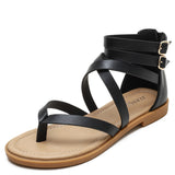 Casual Thin Strap Crossing Flat Sandals