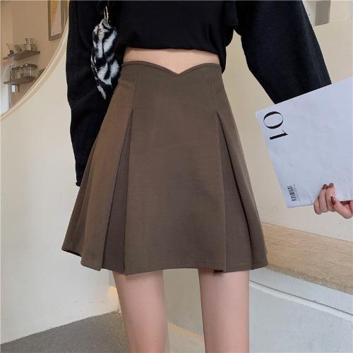High Waist Slimming Woolen A- line Skirt
