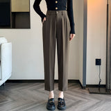 High Waist Loose Drooping Small Suit Pants