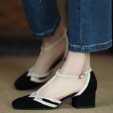 Hollow Ankle-Strap Shoes