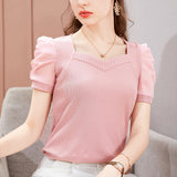 French Royal Style Puff Sleeve Top