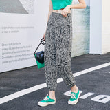 Summer Thin Stretch Printed Pants