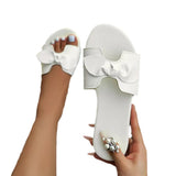 Bow Flat Hollowed Slippers